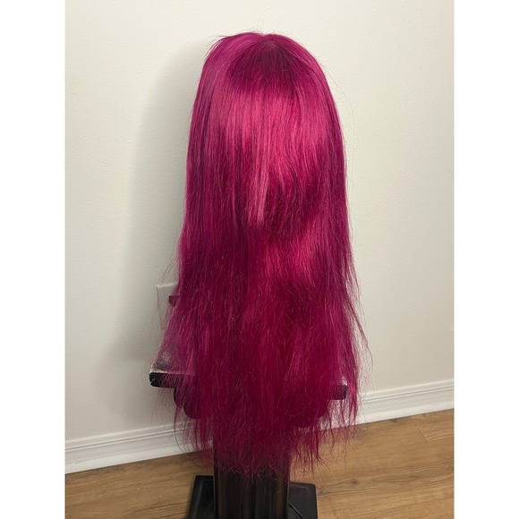 Fuchsia HD Lace Front Human Hair Wig 26